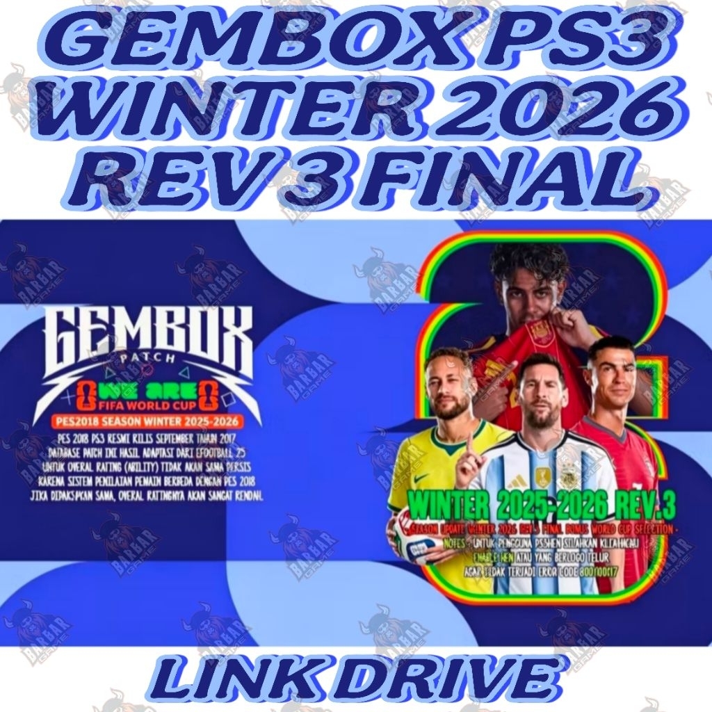 NEW Gembox Terbaru PES 2026 GEMBOX WINTER PS3 FINAL TRANSFER 2026 - sedia game ps2 ps3 ps4 cfw hfw h