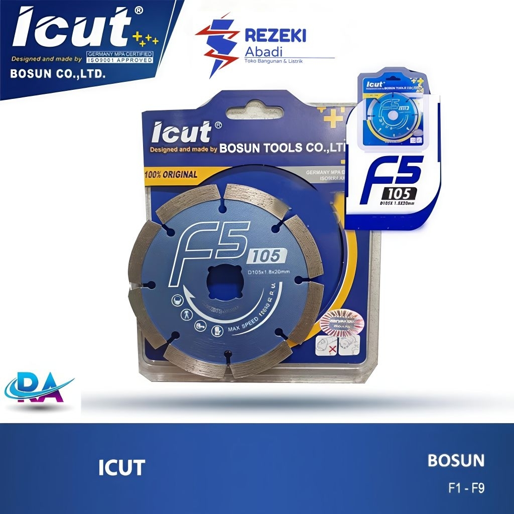 Mata Potong Keramik Icut Bosun Original F4 - Icut Bosun Original F5 - Efisien, Tahan Lama, 4 Inch