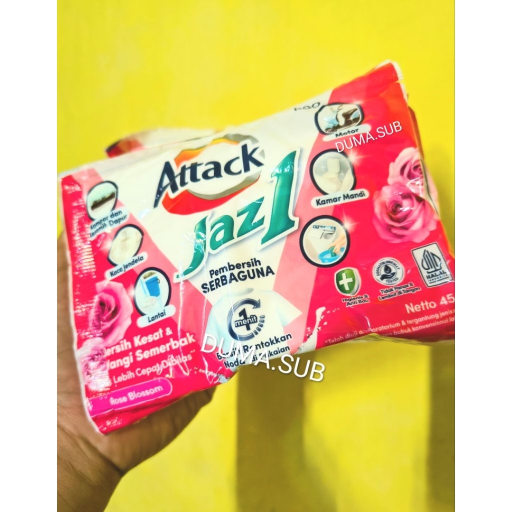 Attack Jazz One 45gram Renceng 6Sachet / Detergen bubuk / Sabun Cuci bubuk