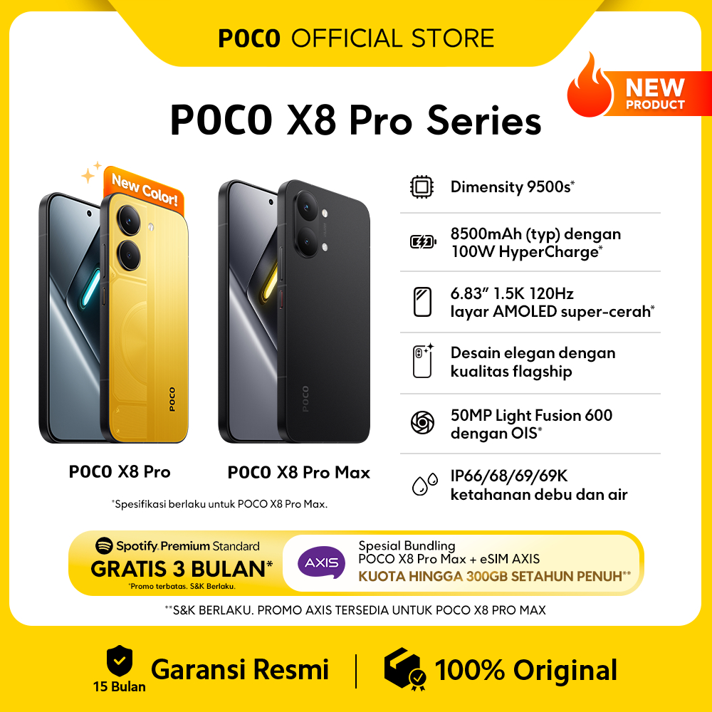 POCO X8 Pro Series | POCO X8 Pro Max (12GB/512GB)  (12GB+256GB) | POCO X8 Pro (12GB+512GB) (8GB+512G