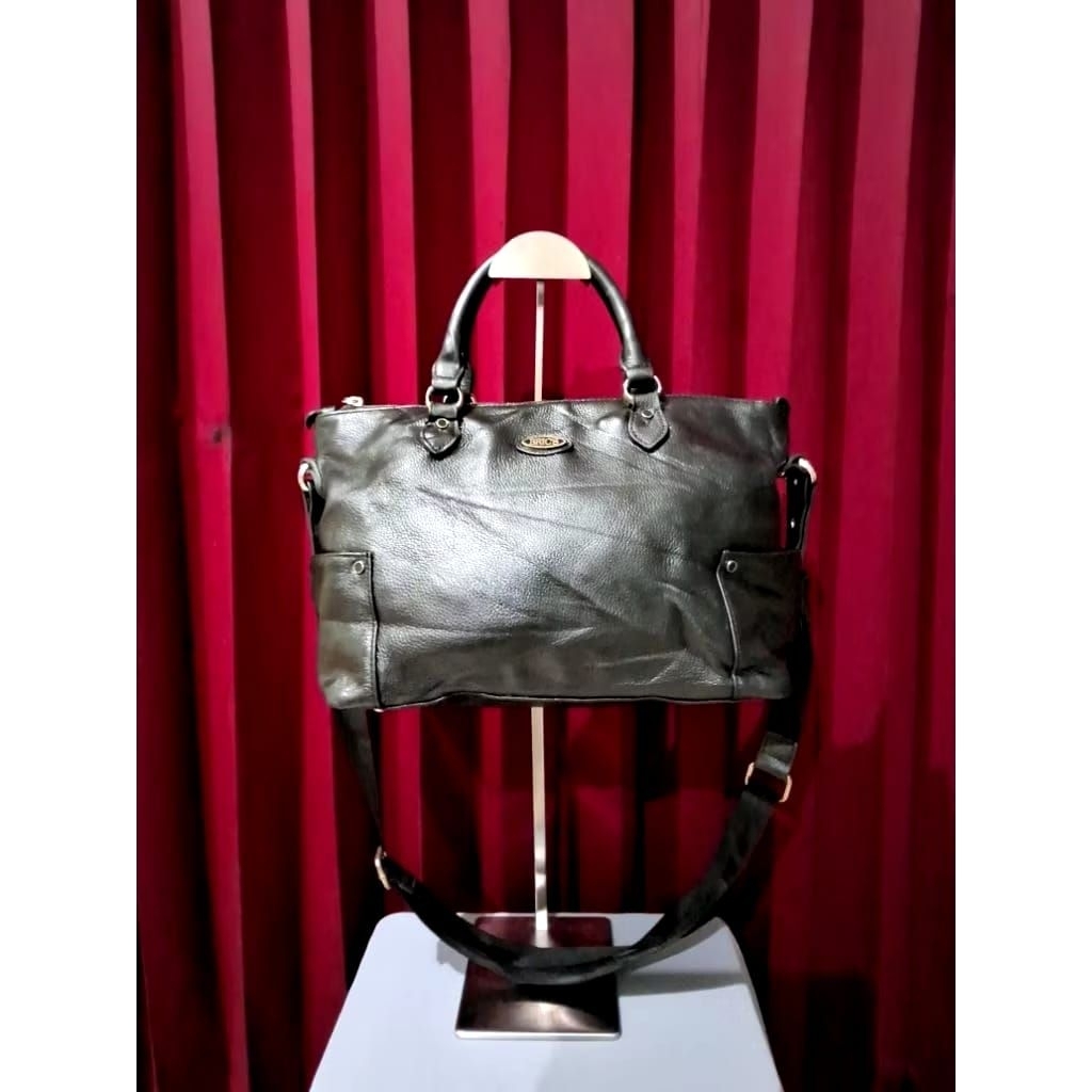 Tote Bag Brics Kulit Hitam