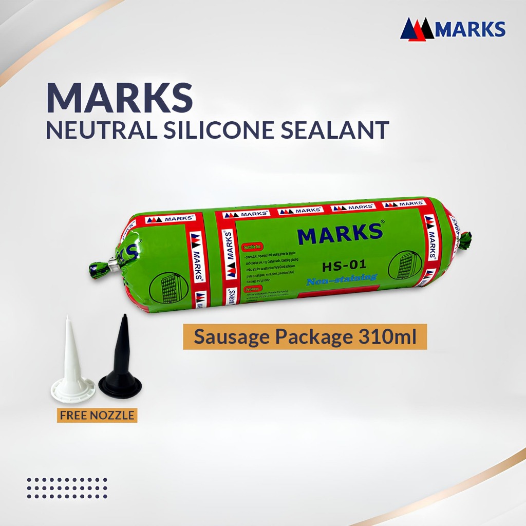 Silikon Netral Lem Silent 310ml - Lem Multi-fungsi, Aman untuk Kesehatan