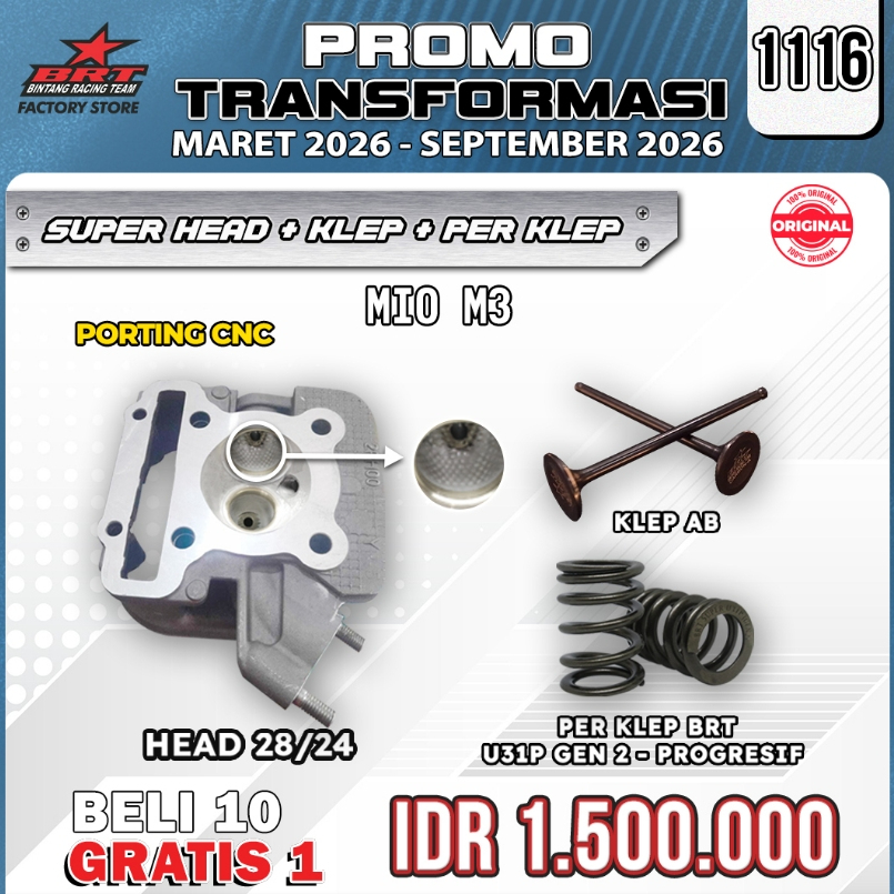 HEAD CYLINDER BRT HEAD MIO M3 PORTING NON PORTING