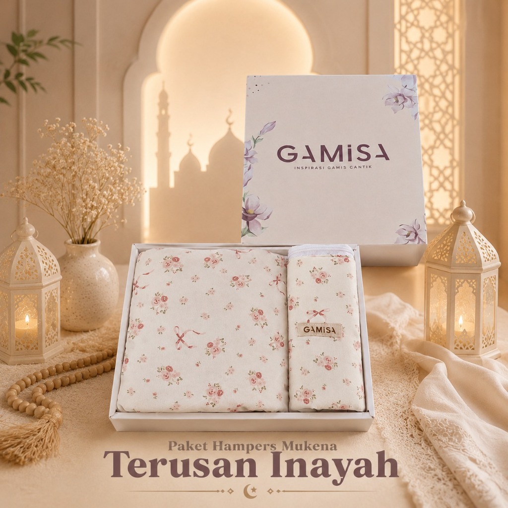 Mukena Terusan Rayon Viscose dengan Tali Kepala dan Penutup Dagu