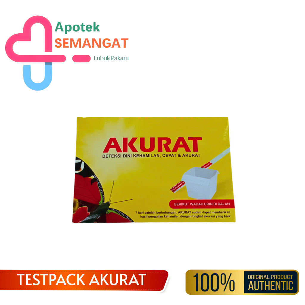 Akurat Test Pack: 1 Pcs Strip Test for Pregnancy Detection