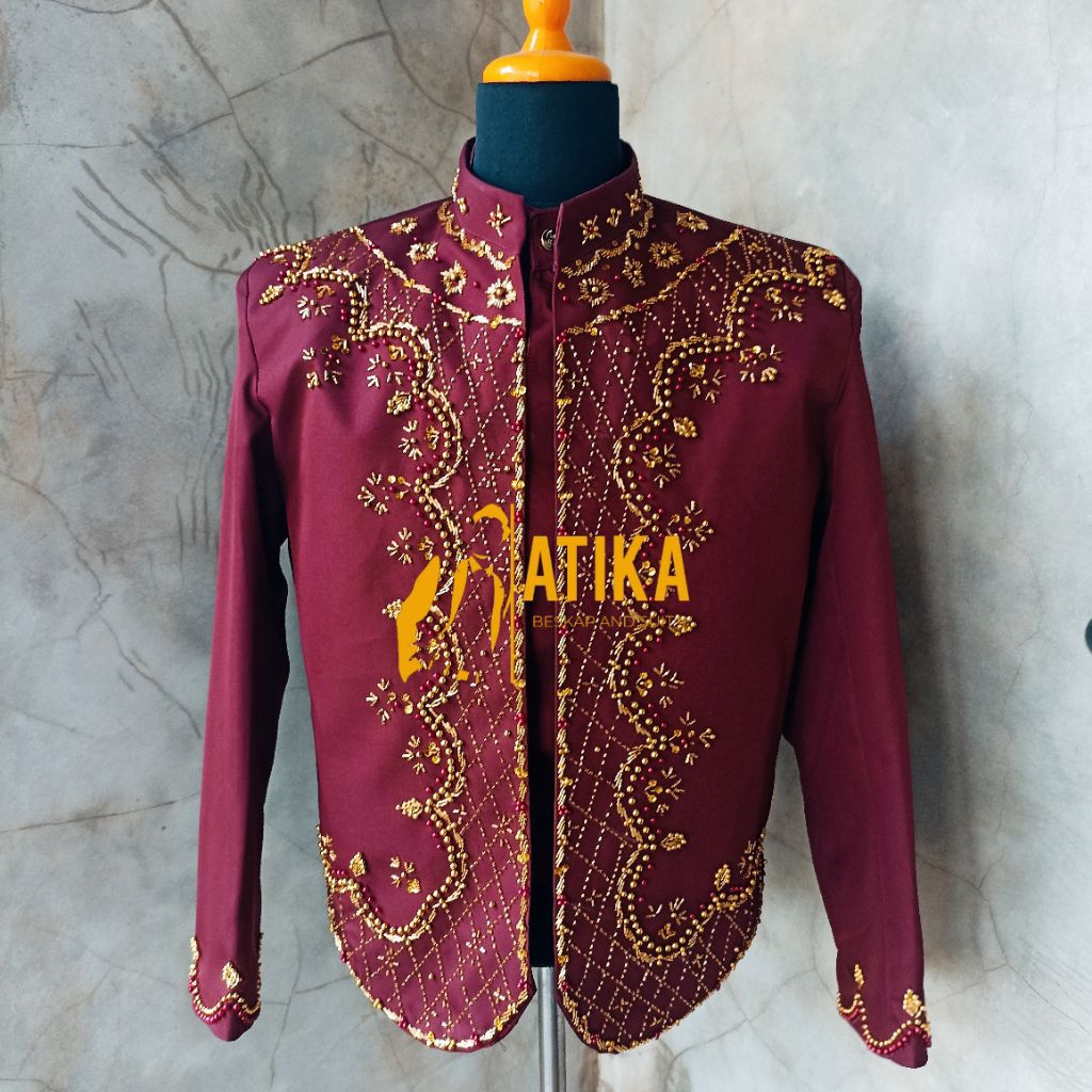 Beskap jawa maroon // beskap solo premium // beskap jawa solo