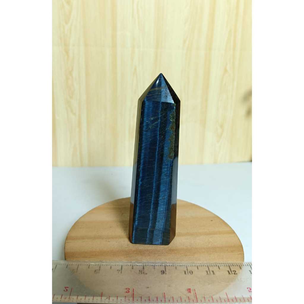 Batu Asli Alam Blue Tiger Eye Pointer Tower Natural (6)