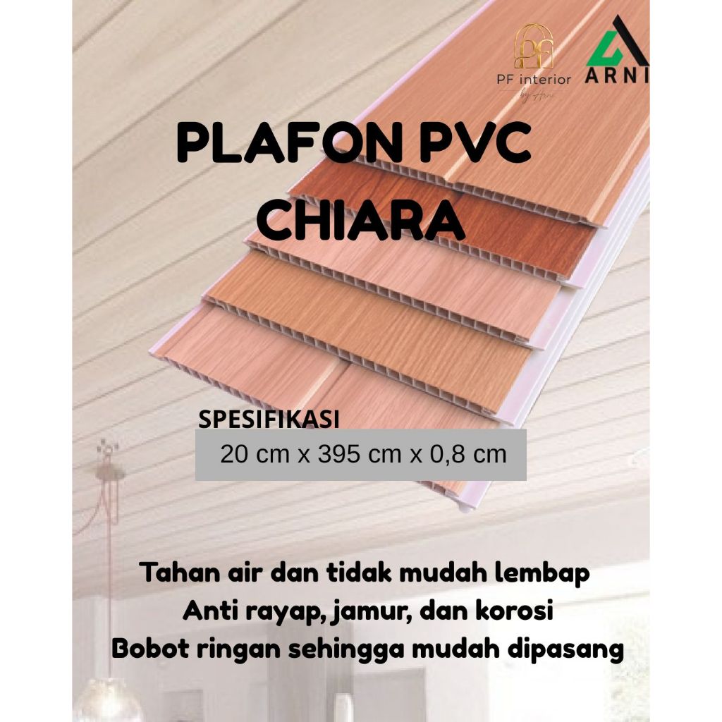 Plafon PVC Chiara Premium | Plafon Rumah Minimalis Anti Air Anti Rayap Motif Modern