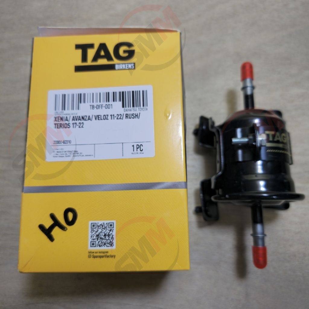 TAG FILTER BENSIN AVANZA XENIA VELOZ 2015-2022 RUSH TERIOS 2017-2022 TB-DFF-001