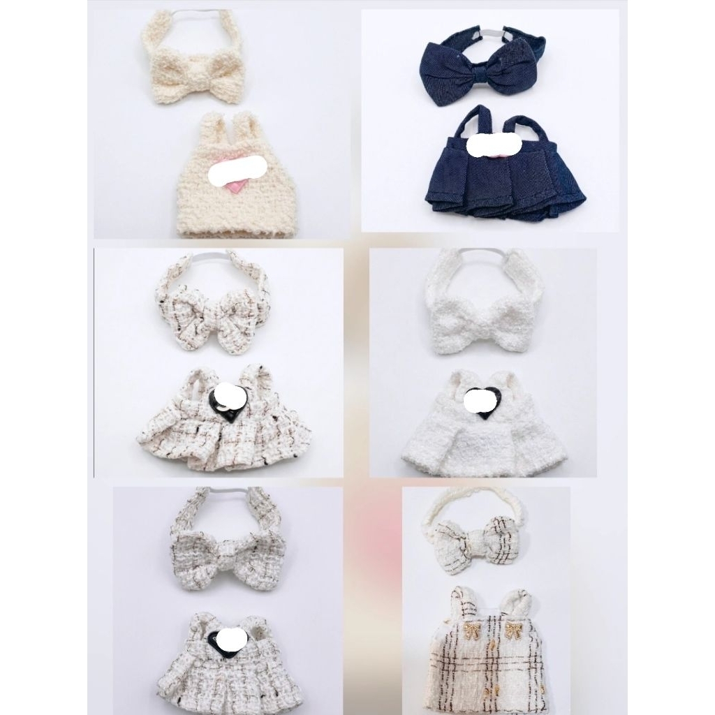 READY BAJU DRESS ATASAN BAJU BONEKA 10-15CM//SET BAJU BONEKA 10CM/BAJU DRESS//OUTFIT BAJU DRESS BONE