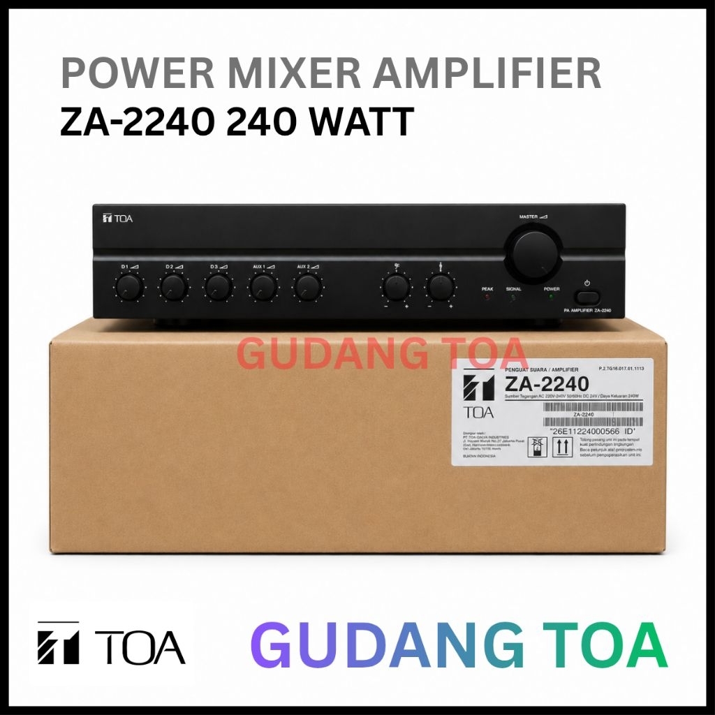 ZA-2240 POWER MIXER AMPLIFIER TOA ZA-2240 ZA 2240 240 WATT AMPLI TOA