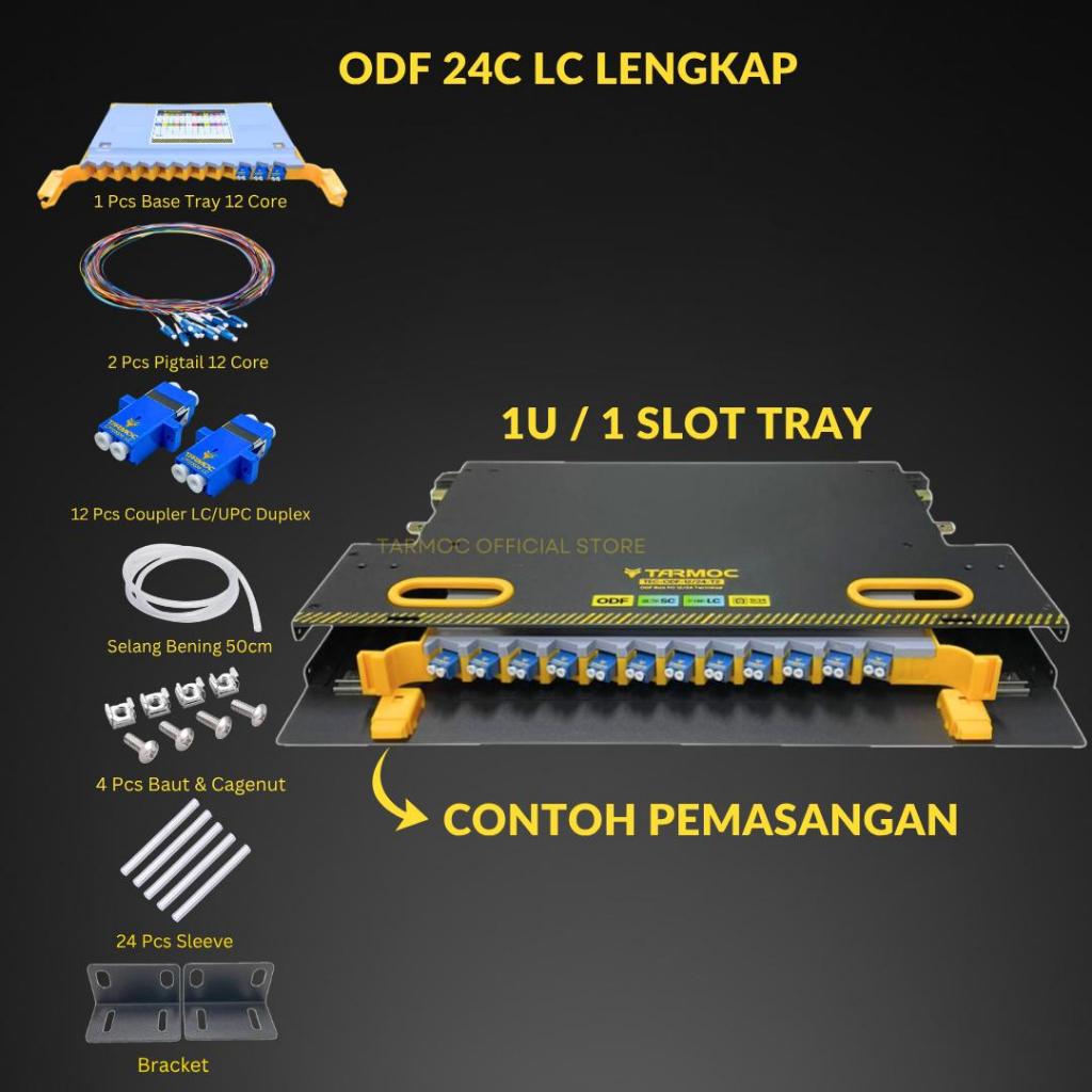 Tarmoc TEC-ODF-24C-LC | Fiber Optic ODF 24 Core / OTB 24 Core LC Lengkap