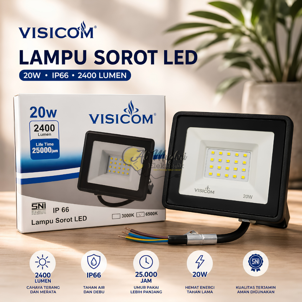 VISICOM lampu sorot led 20 W/LED  FLOOD LIGHT 20 W SMART VISICOM