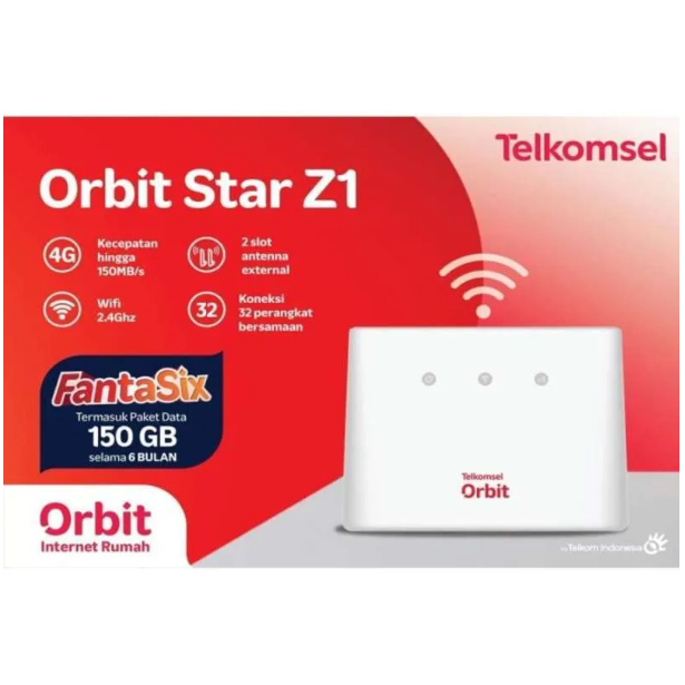 Modem Telkomsel Orbit Star Z1 ZTE MF293N Free Kartu Telkomsel Orbit