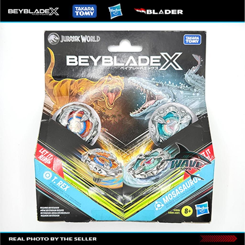 Beyblade X Jurassic World Collab T. Rex vs. Mosasaurus Multipack Set Original Hasbro