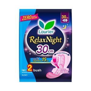 Markas.Kosmetik - Laurier Relax Night 30 Cm Wing  2'S ( Sachet )