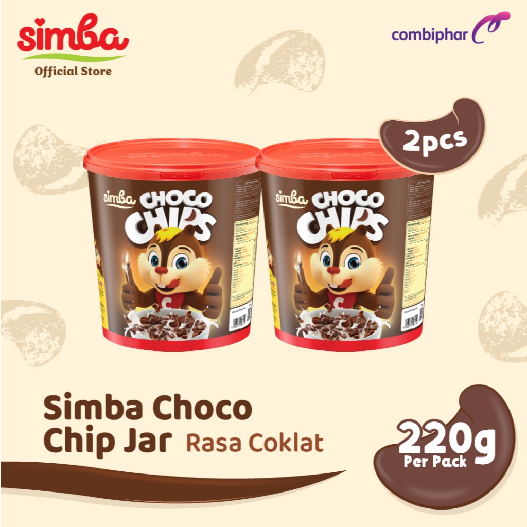 Choco Chips Cereal SIMBA - 2 Choco Chips Jar 220gr Lebih Hemat