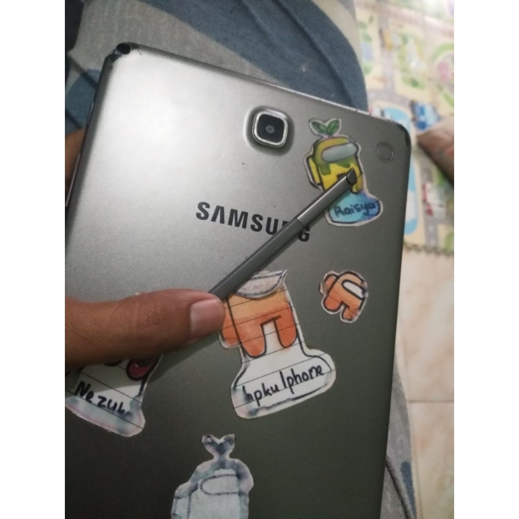 samsung tab a with s pen, SM P355 mesin normal lcd pecah