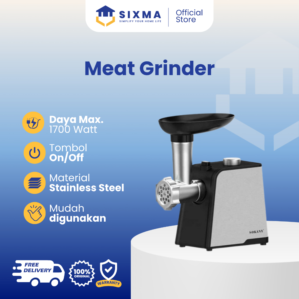 Meat Grinder Mesin Giling Daging Low Watt Multifungsi Sixma SK-087-312