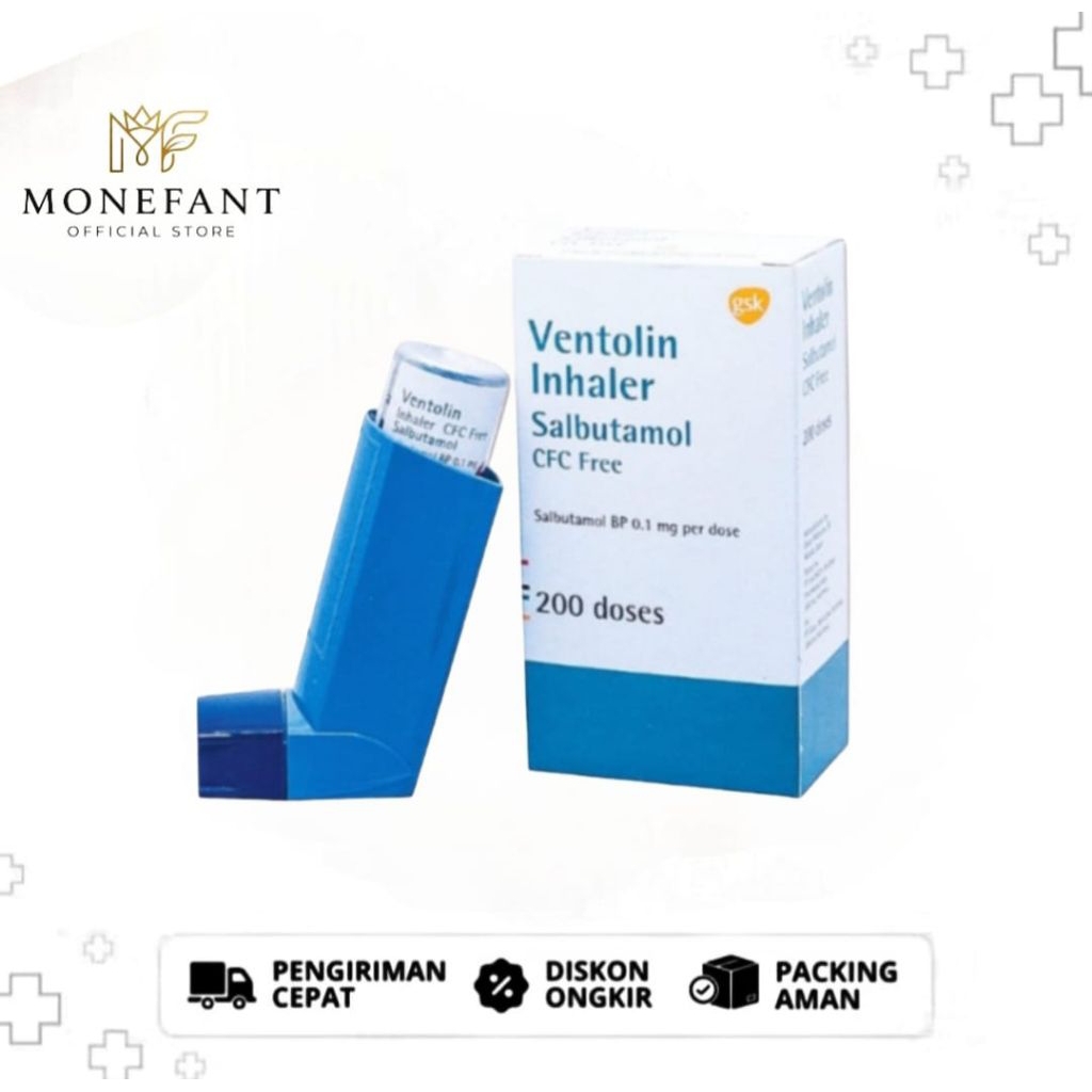 VENTOLIN INHALER ASMA SEMPROT 200 DOSES