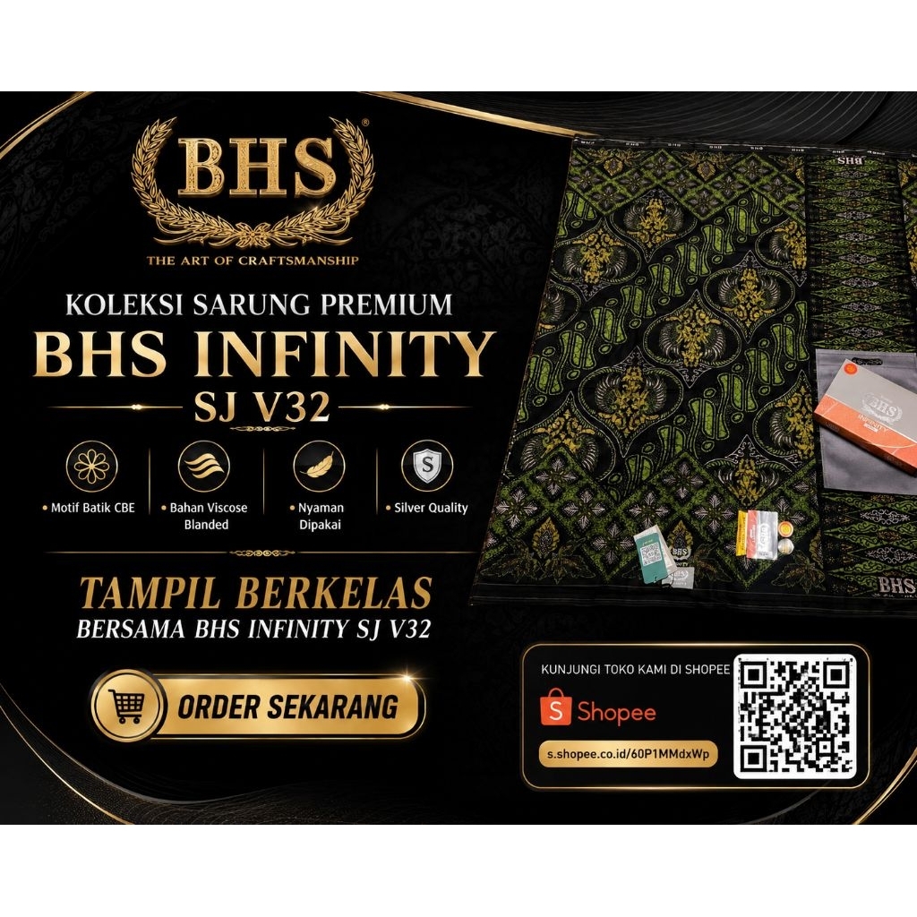 Sarung BHS Infinity Motif Batik (Silver Quality) Motif Batik (CBES) Premium Adem dan Nyaman