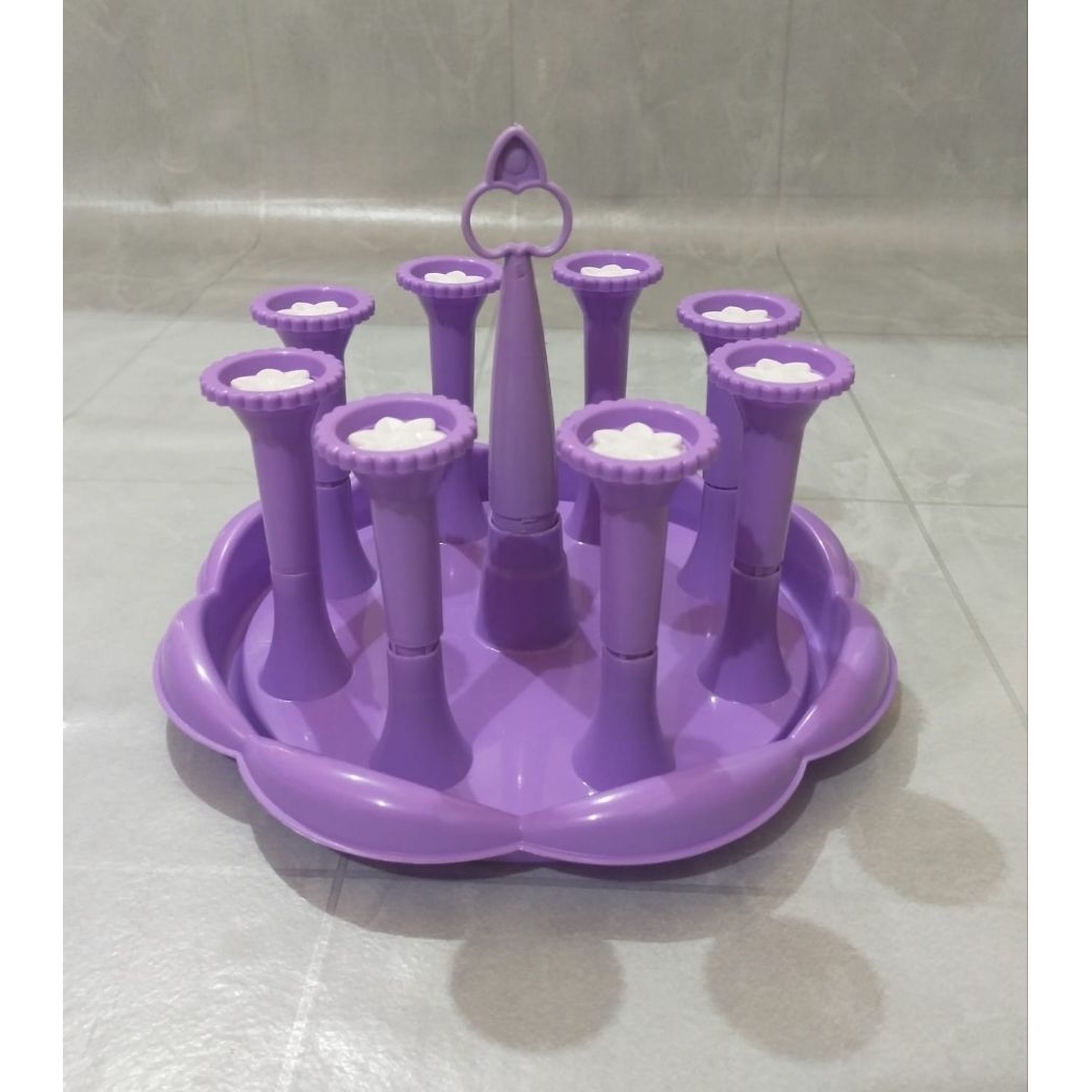 Tempat Gelas Daisuki Bulat Isi 8 / Stand Glass Daisuki Bulat Isi 8 / Rak Gelas