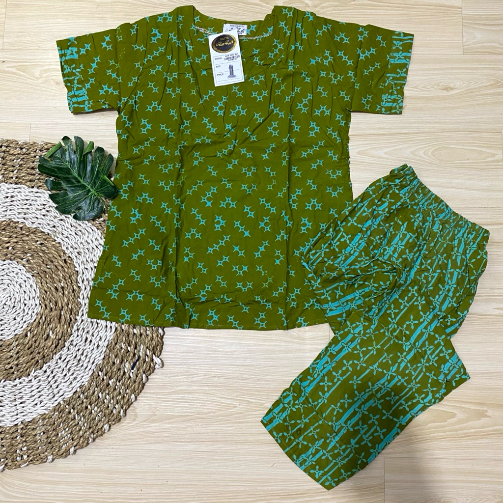 CP Batik luza ABG Tgn pendek (( bb 45_55)) anak gadis