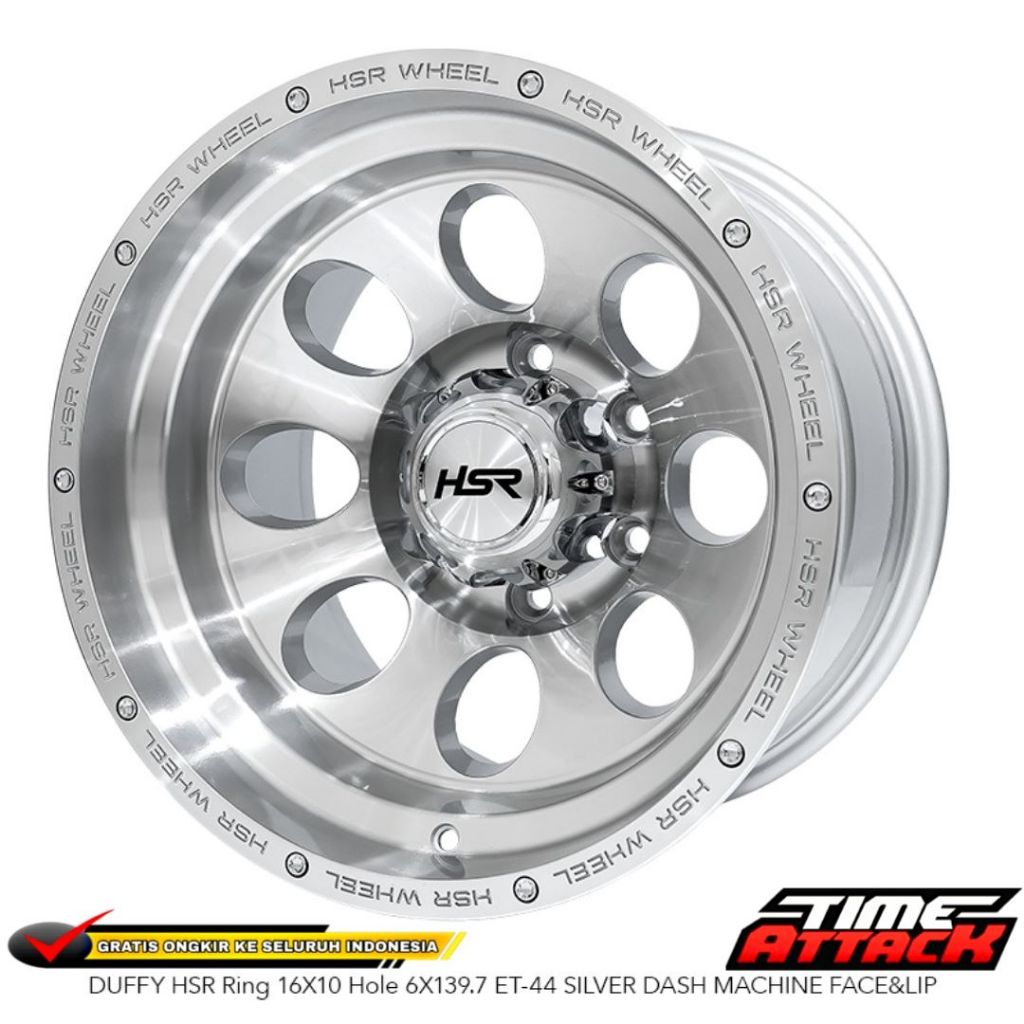 Velg HSR Duffy Ring 16 Velg Mobil Hilux Triton Strada Hardtop R16 Pcd 6X139.7