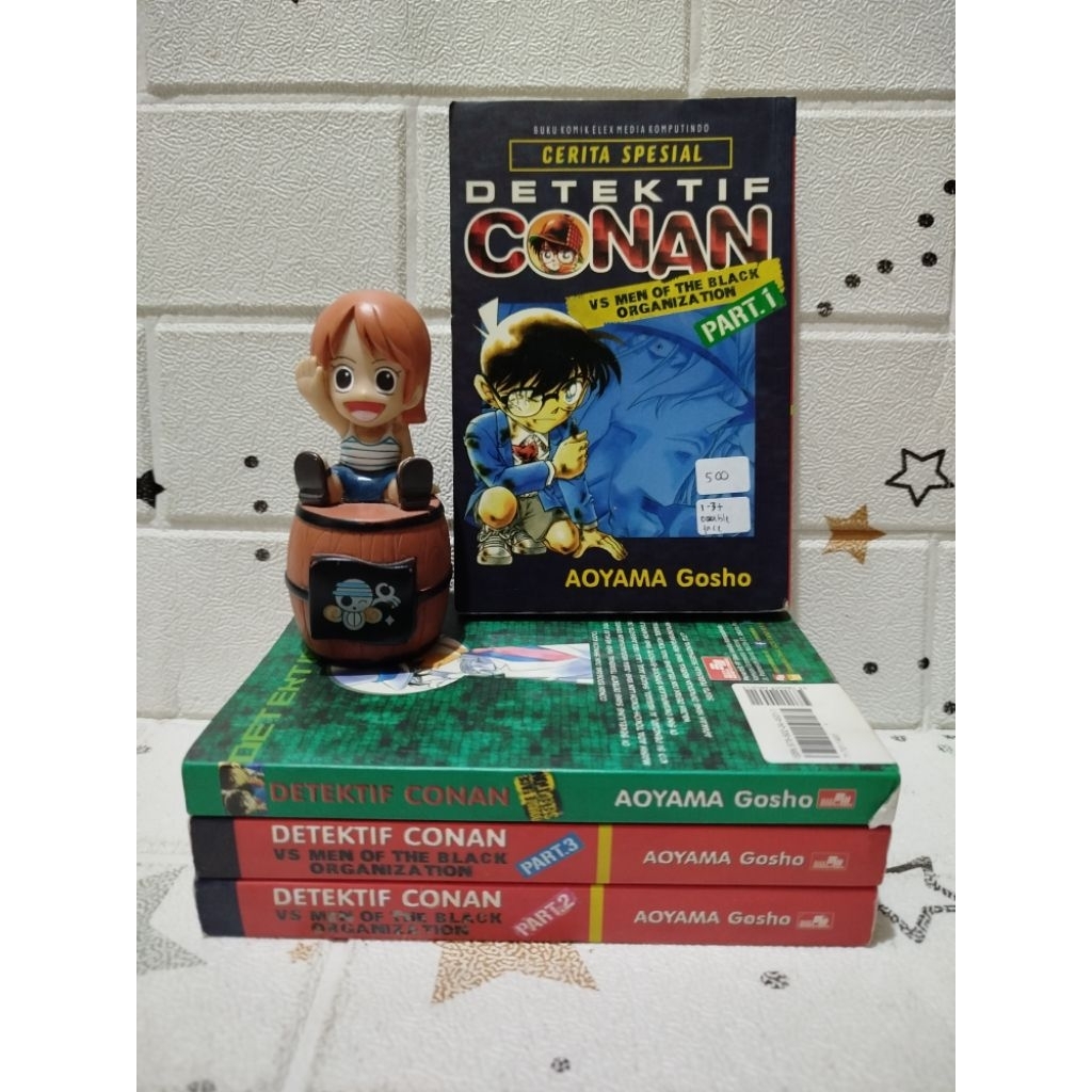Komik Detektif Conan Cerita Spesial Vs Men of The Black Organization 1-3 + Double Face Set