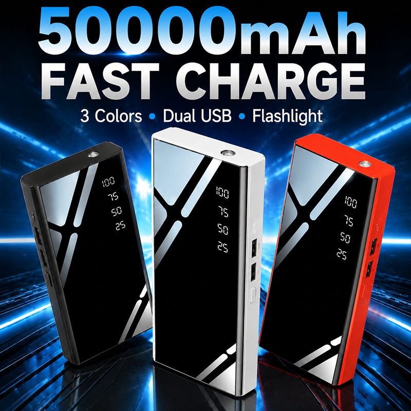 YIBAO LENTIVEN Powerbank 50000 mah Digital Display Fast Charging