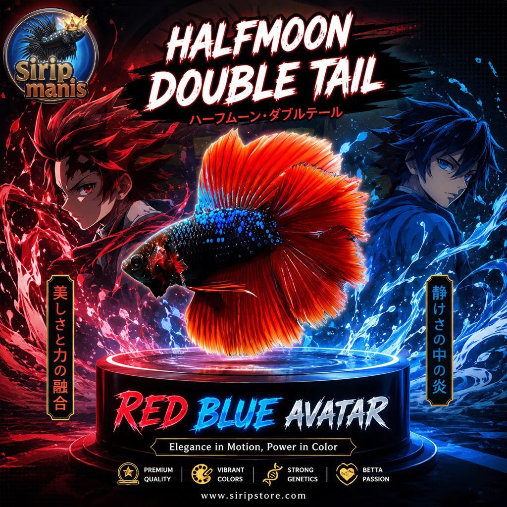 Halfmoon Double Tail Avatar Red Blue