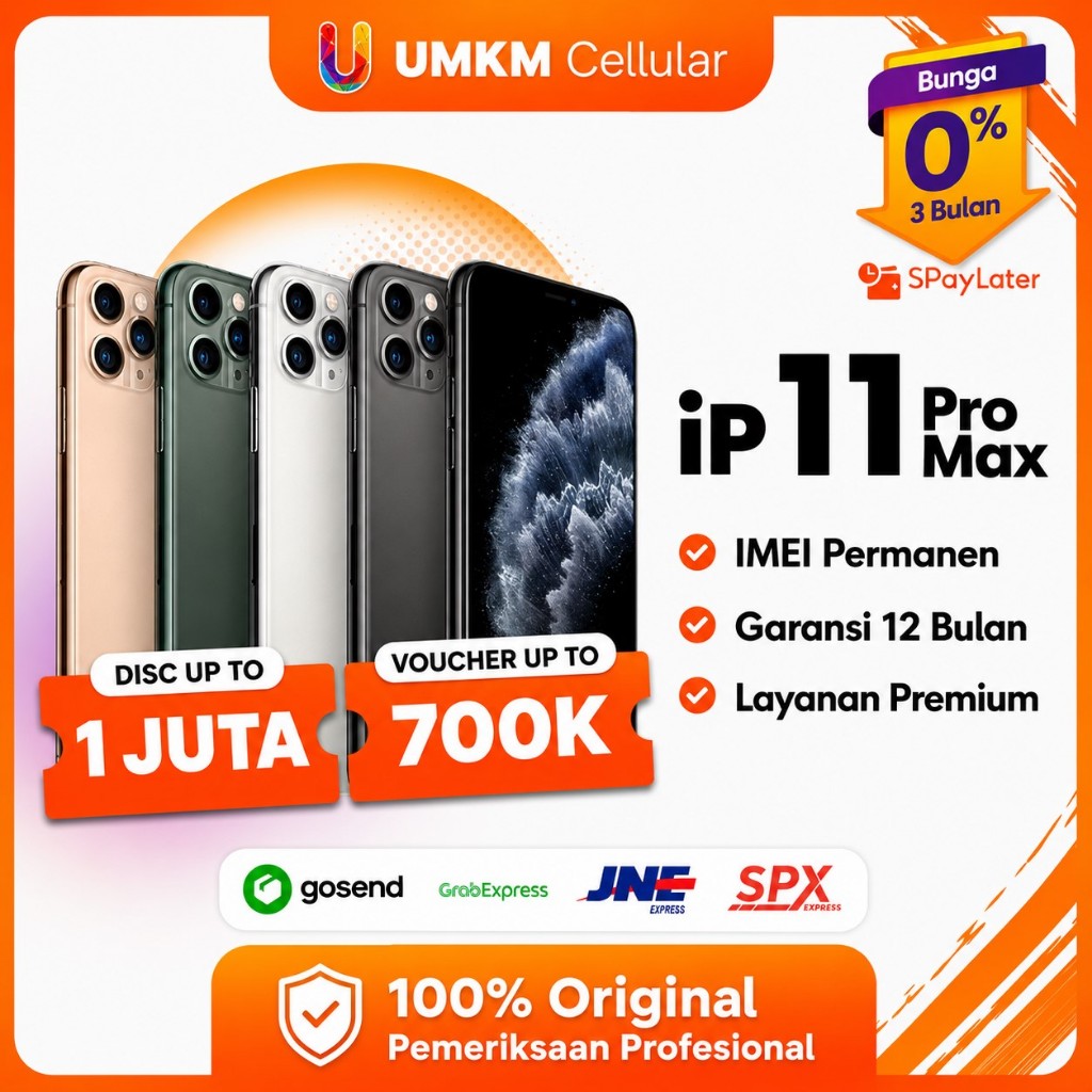 iPhone 11 Pro Max ex iBox Beacukai IMEI Permanen Garansi 1 Tahun