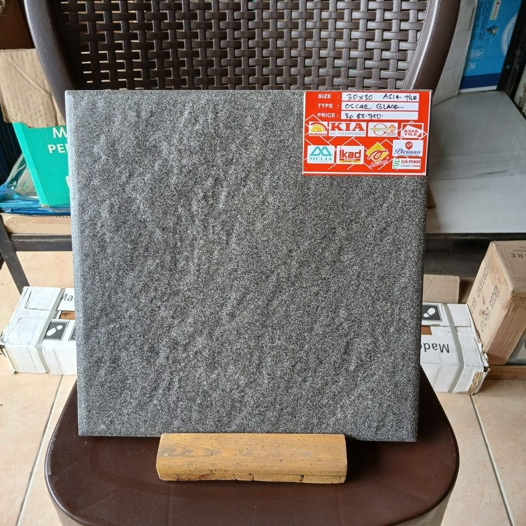 keramik 30x30 asia tile oscar black