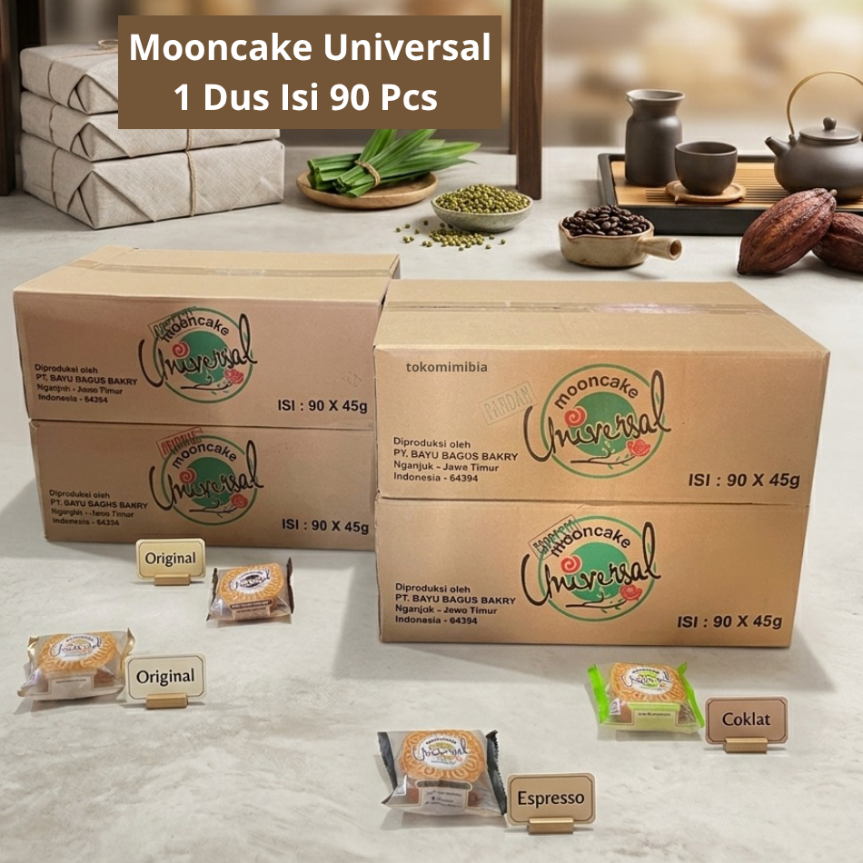 Mooncake Exp Di Jamin Lama Halal Universal 1 Kardus 90 Pcs Kue Pia - Kue Bulan