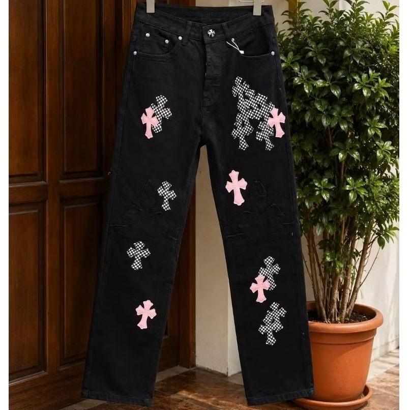 Chrome Hearts Chess Patch Jeans