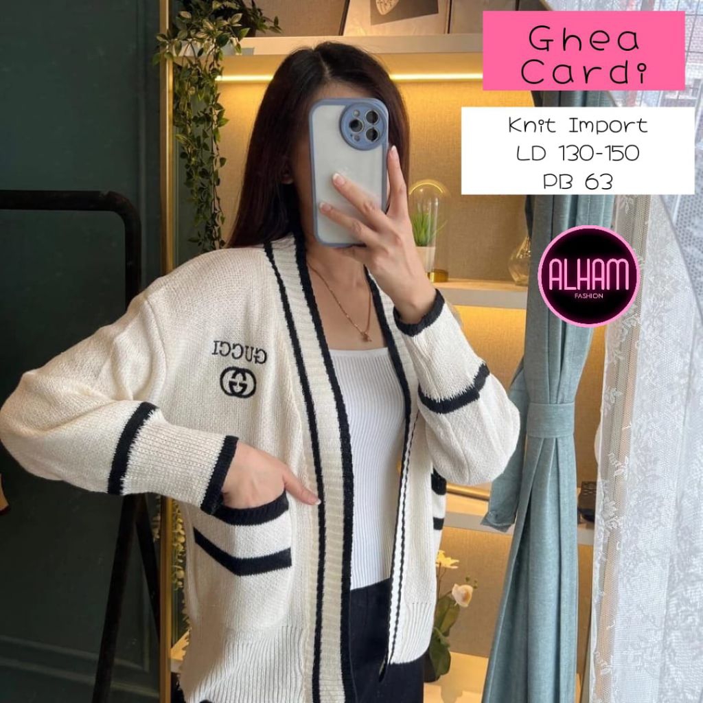 JUMBO LD 130 cm GHEA CARDI BAJU WANITA BY ALHAM