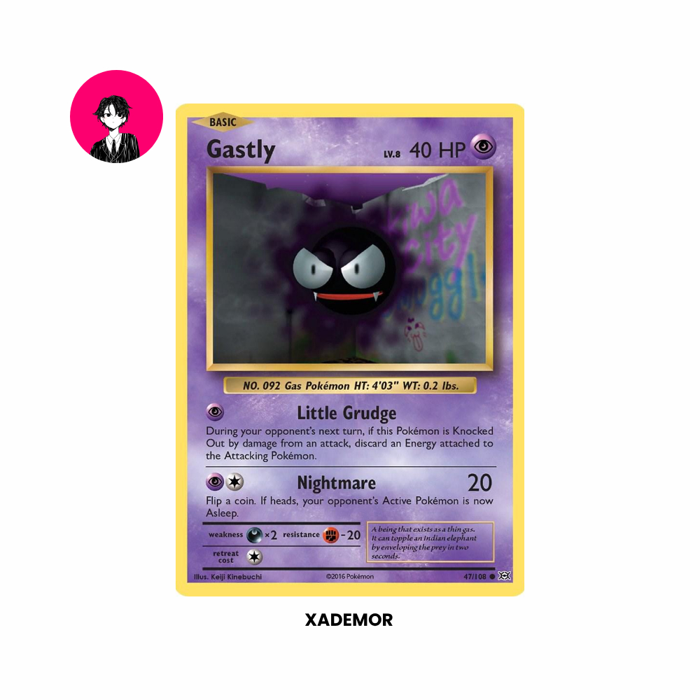 Pokemon Card Gastly 47/108 Common - Pokemon Evolutions