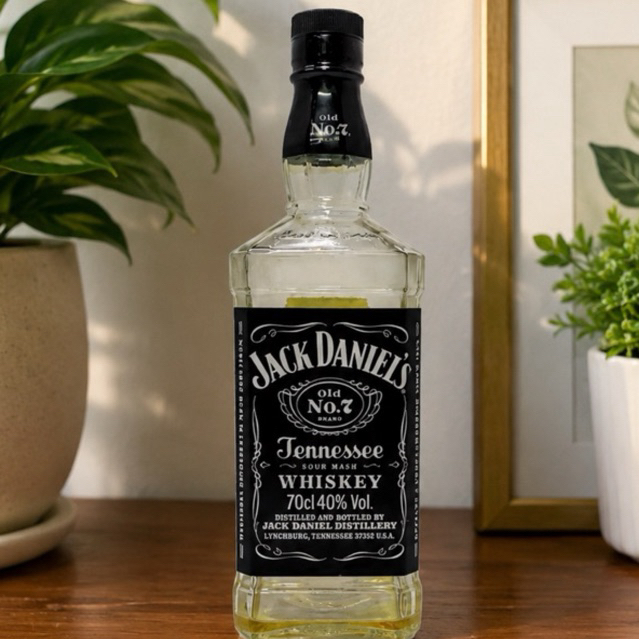 Botol jack daniel' Asli kosongan | kaca tebal | dekor / koleksi /kebutuhan properti