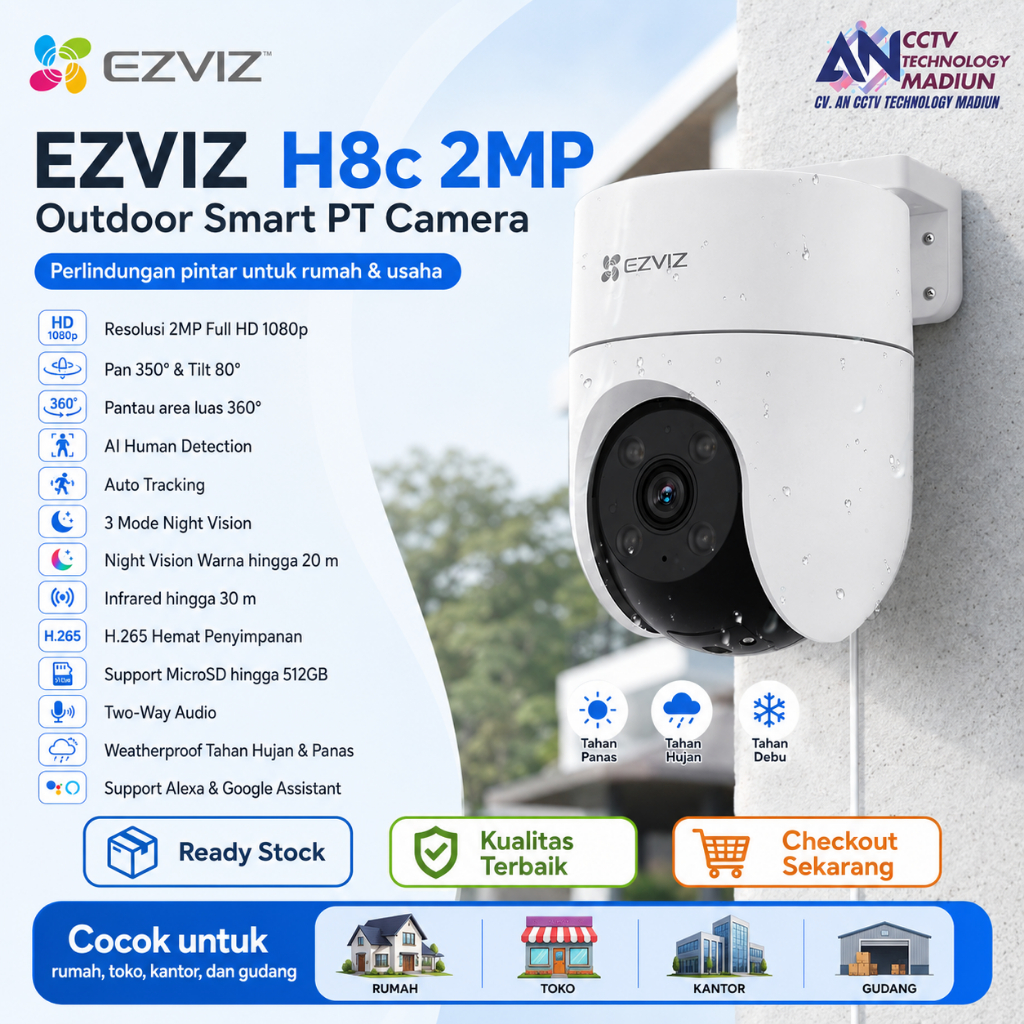 EZVIZ H8C 2MP KAMERA CCTV OUTDOR