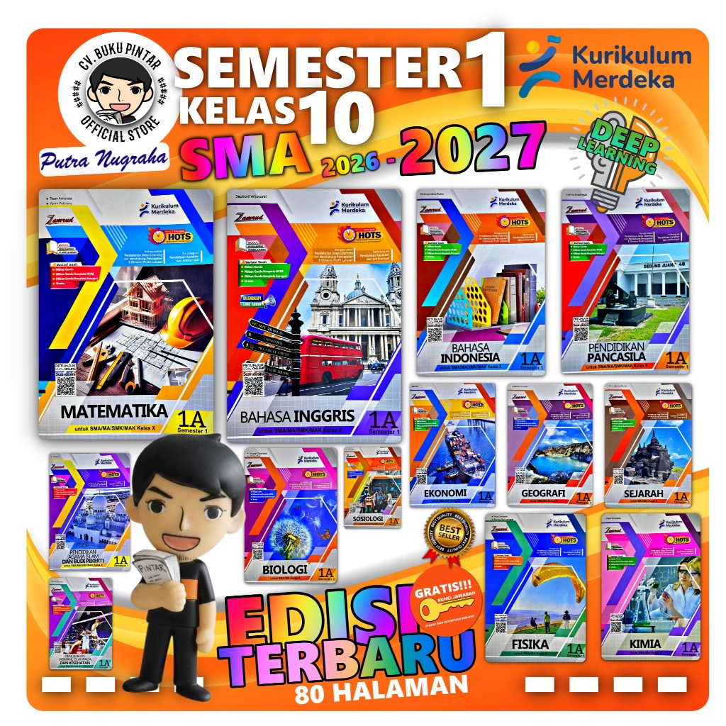 LKS KURIKULUM MERDEKA SMA KELAS 10 SEMESTER 1 2026-2027 DEEP LEARNING | Zamrud PUTRA NUGRAHA | MATEM