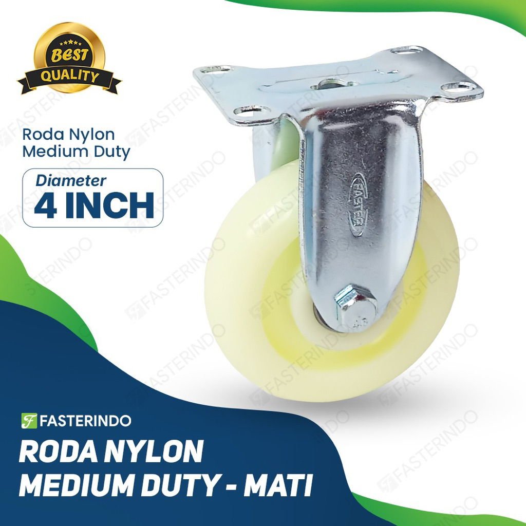 Roda Troli / Roda Nylon 4 Inch Mati / Roda Medium Duty / Roda Nylon