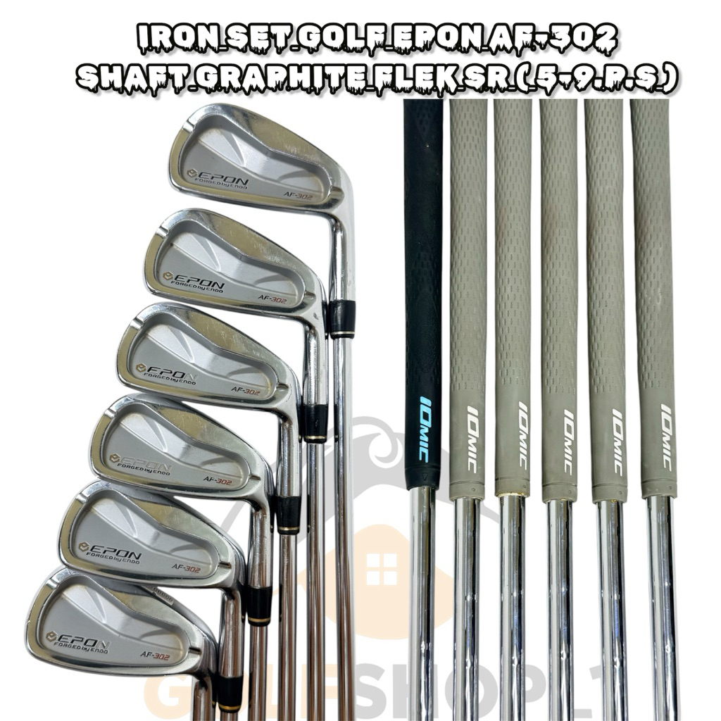 Iron Set Golf Man Epon 302 Shaft Graphite Bekas Original-Stick Golf