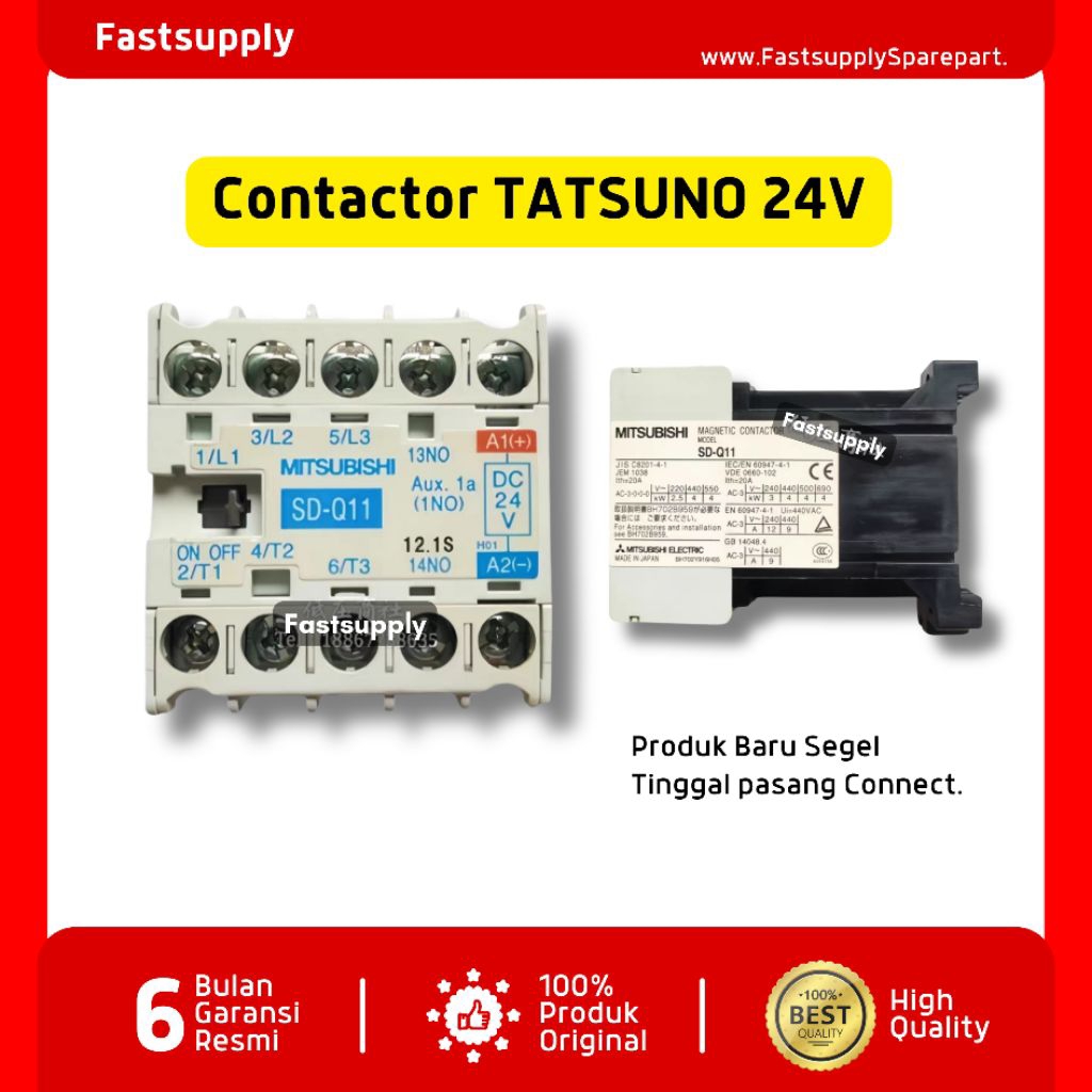 Magnetik Kontaktor Tatsuno 24DC Spbu Contactor Tatsuno Relay