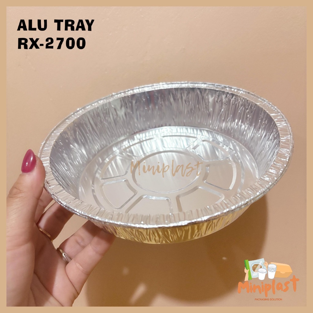 Aluminium Foil Tray Cup 18 cm RX 2700 - Food Grade, Tahan Panas, Ramah Lingkungan