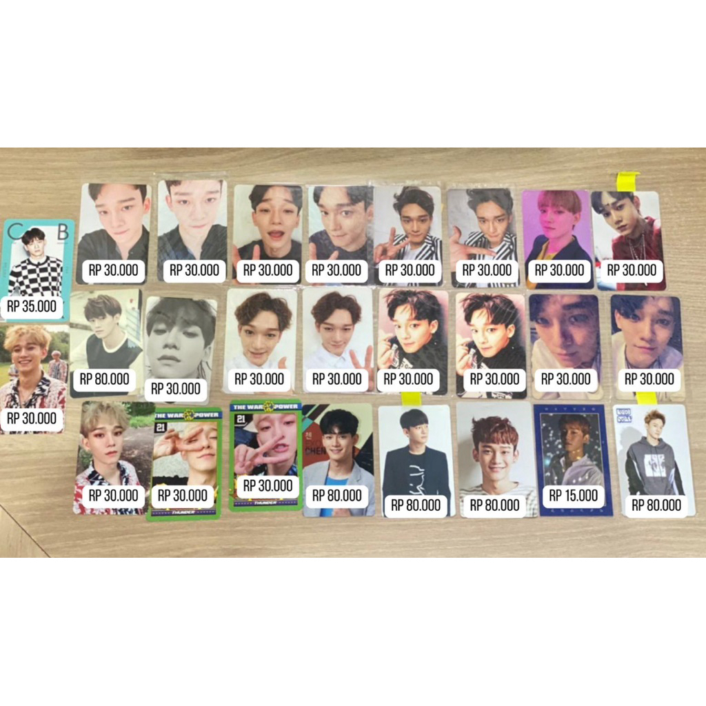 AAB CHEN PHOTOCARDS ERA LAMA MAMA LMR CMB SFY XOXO OVERDOSE EXO PLANET SUM SMTOWN MUSEUM BADGE CHARA