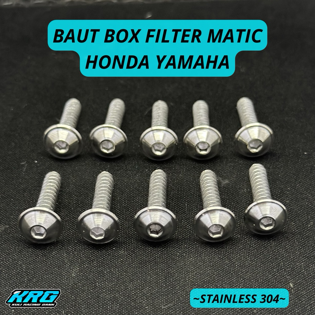 Baut Filter Stainless Skrup Box filter Matic Costume Skrup Box filter All matic Stainles Anti Karat 