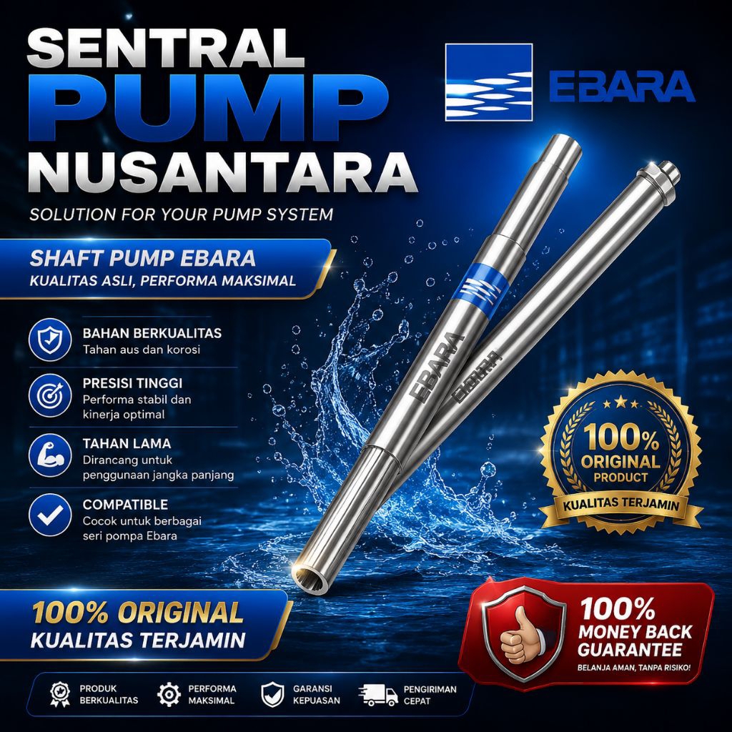 AS Pompa Air EBARA 80x65FSJA Shaft EBARA Original As pompa ebara