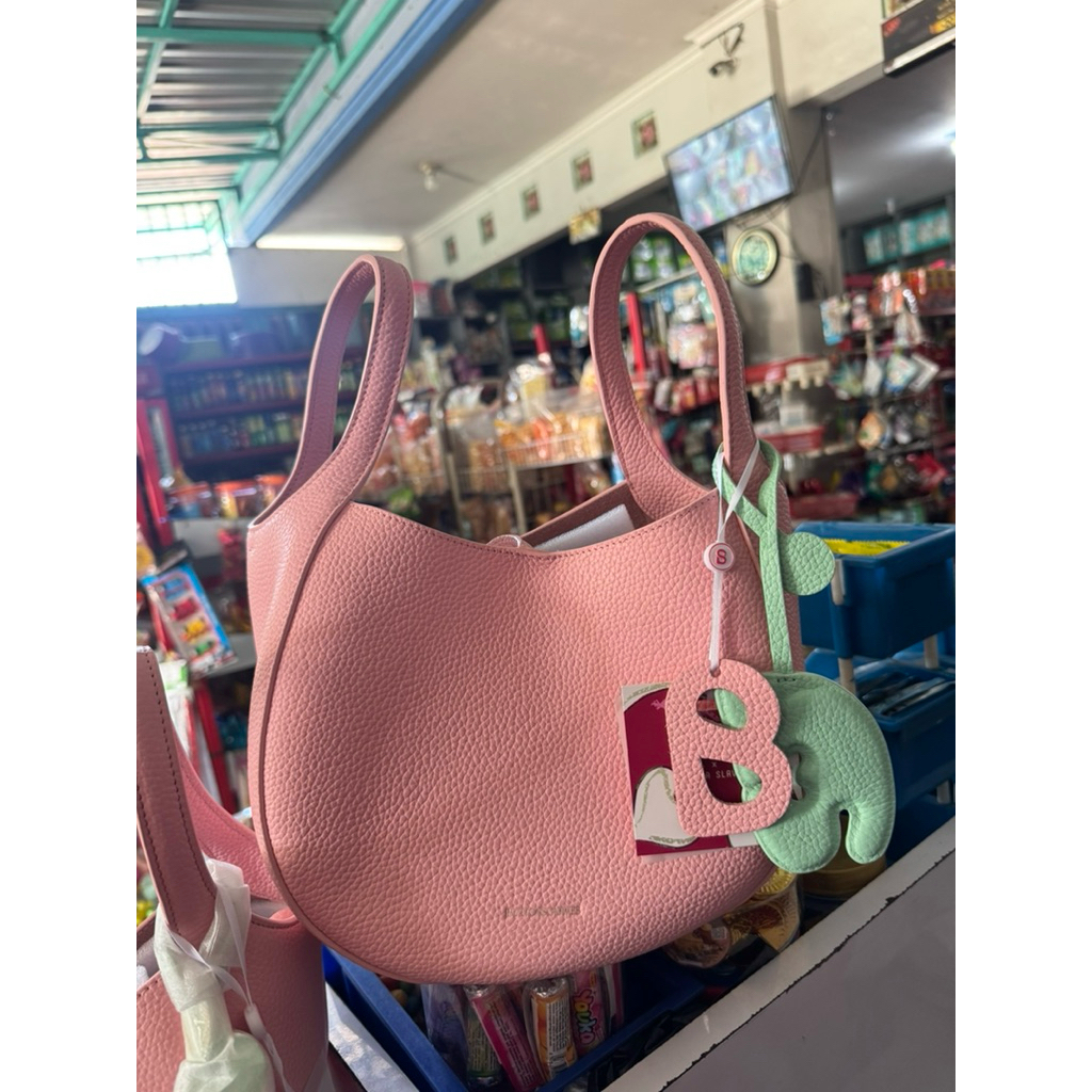 BUTTONSCARVES NAGITA COCO BAG PINK PEACH BLUE BALIKPAPAN NEW BUKAN SECOND BEKAS PRELOVED TAS BS BUTT