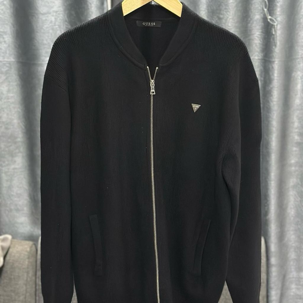 Guess Triangle Bomber Knit Jacket