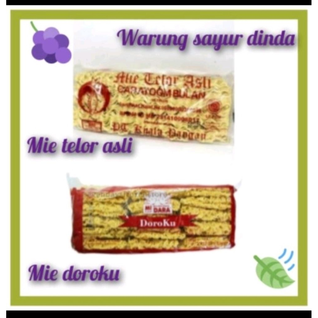 Mie Kering  Doroku 600g dan mie telor asli- Cocok untuk Seblak, Mie Ayam, Cuangki, Mie Goreng order 